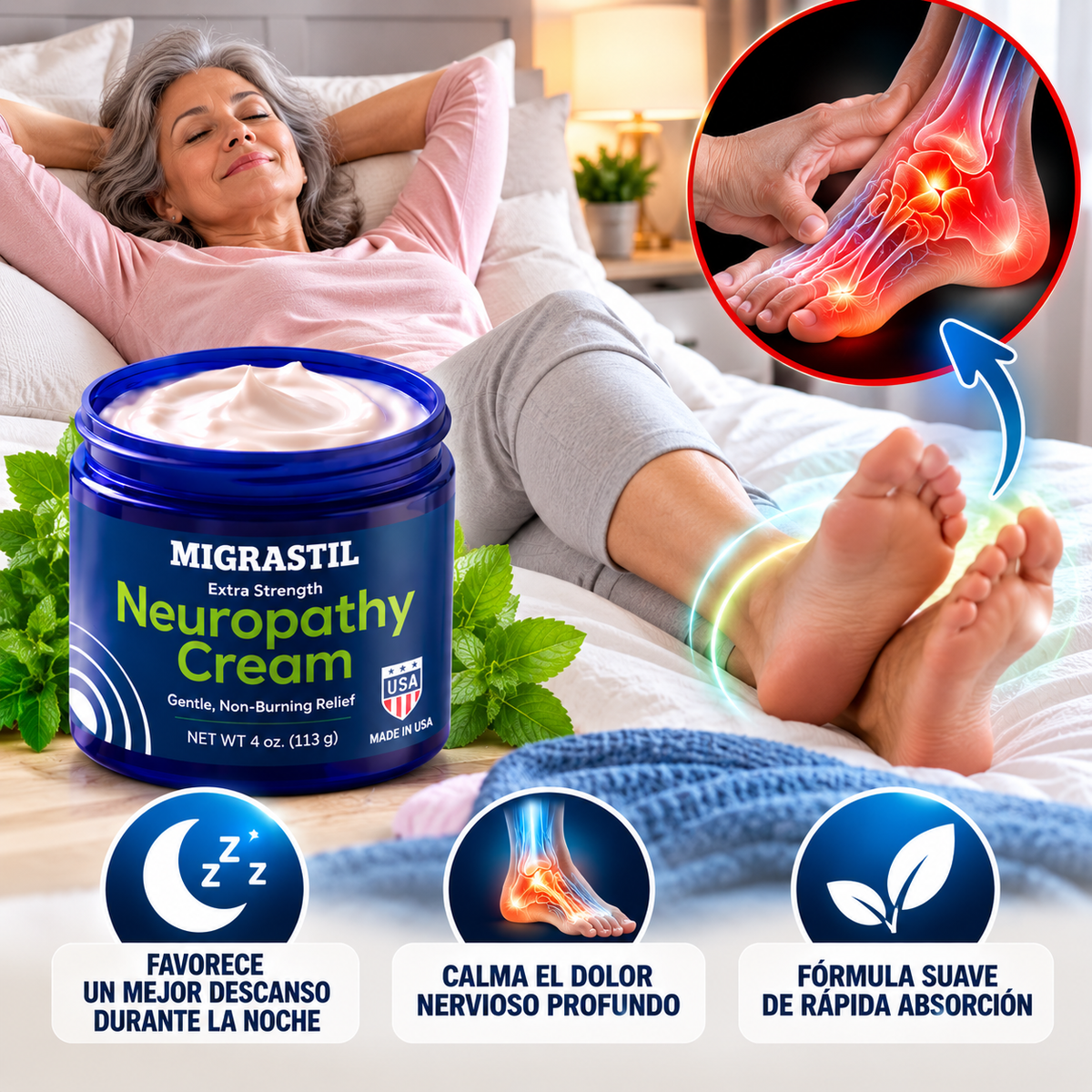 Crema Neuropatia 118G🌿¡Alivio del dolor, Ardor y Hormigueo, Recupera tu movilidad! Promo con el 45%Off