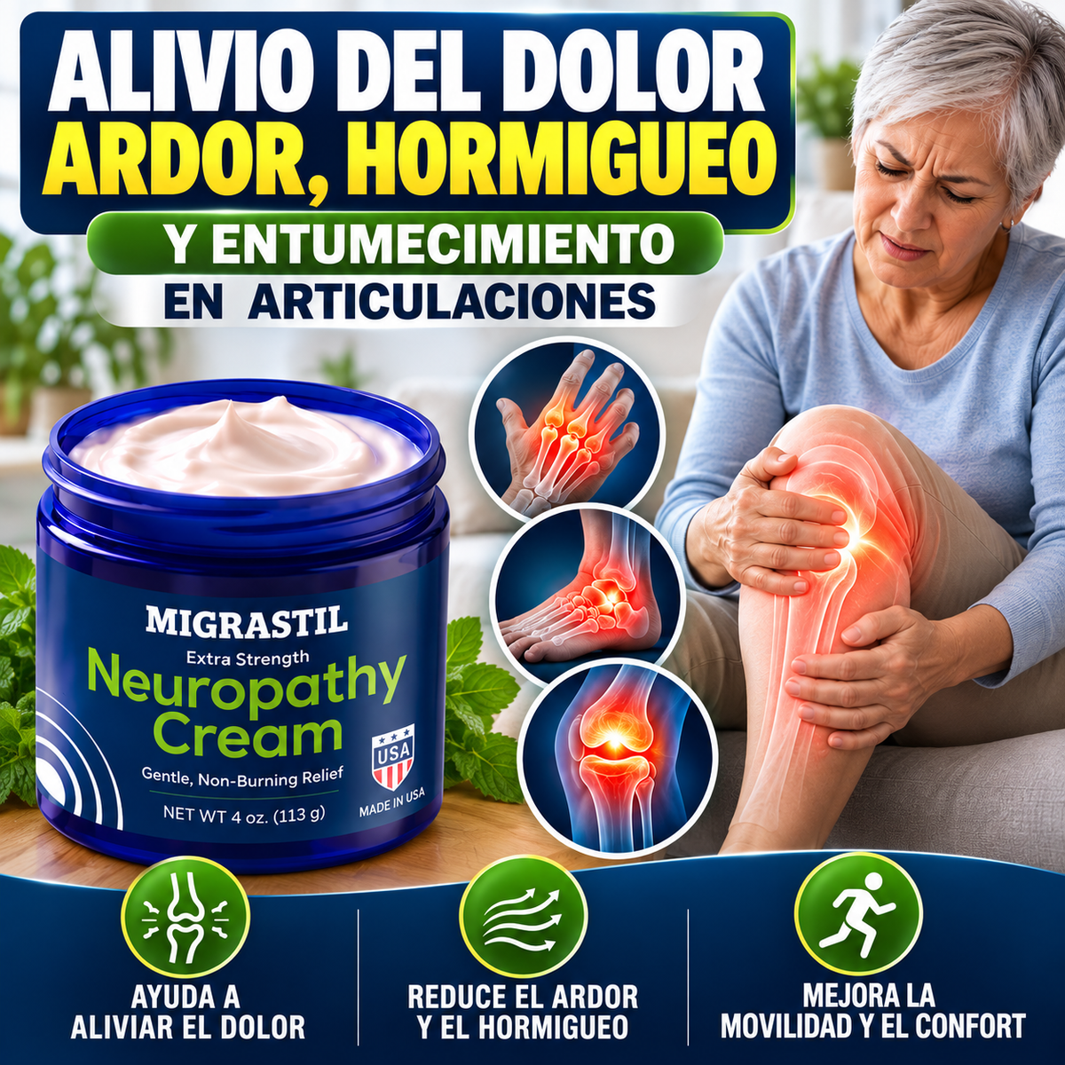Crema Neuropatia 118G🌿¡Alivio del dolor, Ardor y Hormigueo, Recupera tu movilidad! Promo con el 45%Off