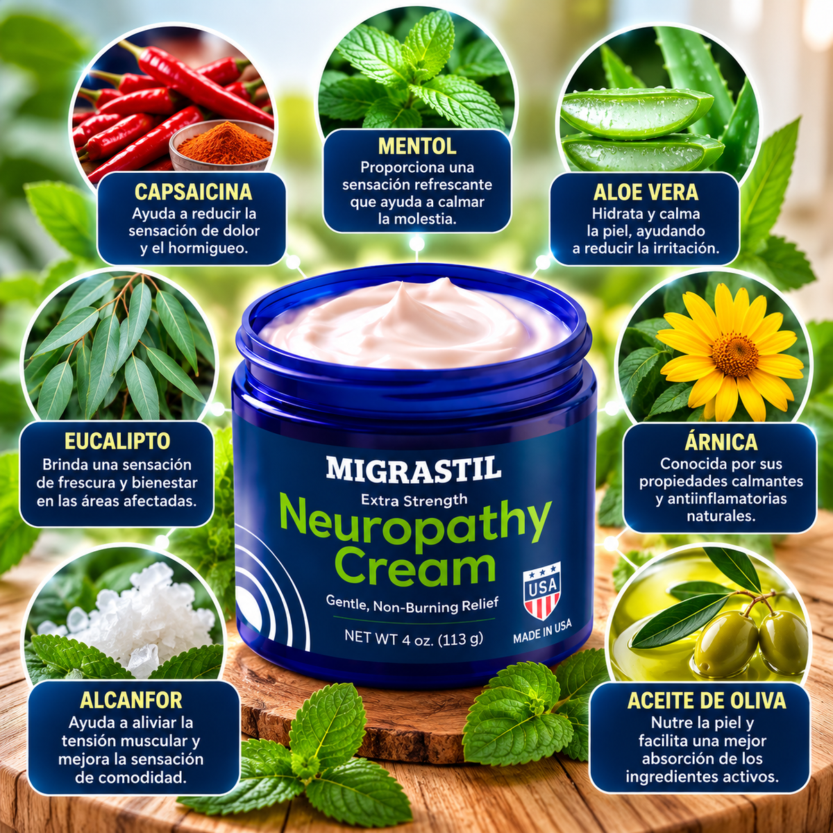 Crema Neuropatia 118G🌿¡Alivio del dolor, Ardor y Hormigueo, Recupera tu movilidad! Promo con el 45%Off